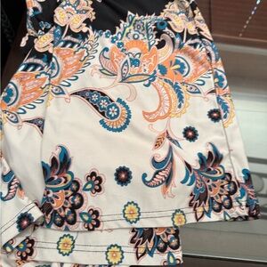 White Mark Floral Paisley Wide Leg Pants